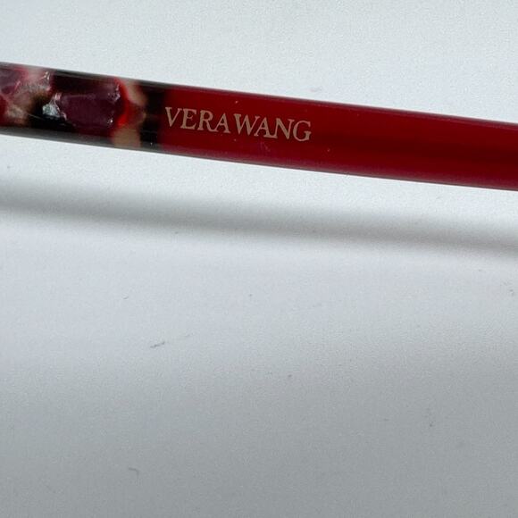 Vera Wang Eyeglasses Frame VAS1 SC 56-15-135 Red Full Rim Flex Hinge H16963 - Picture 6 of 7